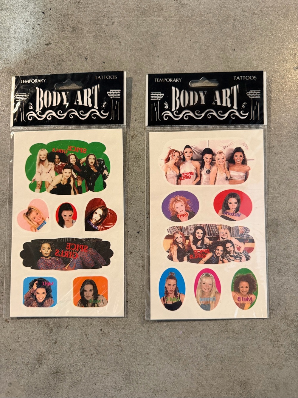 Spice Girls Vintage 90s temporary tattoos